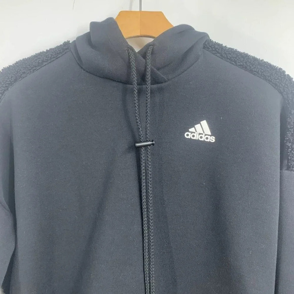 Adidas Women's Fuzzy Classic Long Sleeve Pullover Hoodie Size M - Picture 4 of 12